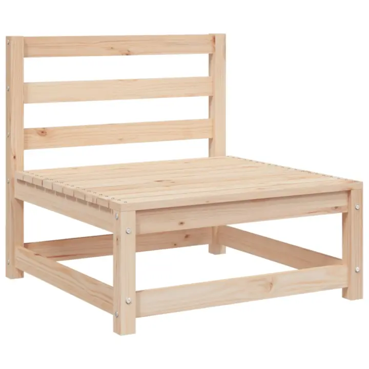 vidaXL Sofá jardín sin reposabrazos madera maciza de pino 70x70x67 cm Pino natural, Pino blanco, Marrón pino Conjunto Terraza Muebles Jardín Exterior Juego de Muebles de jardín Mueble Jardín Exterior Muebles de Salon Exterior - 1