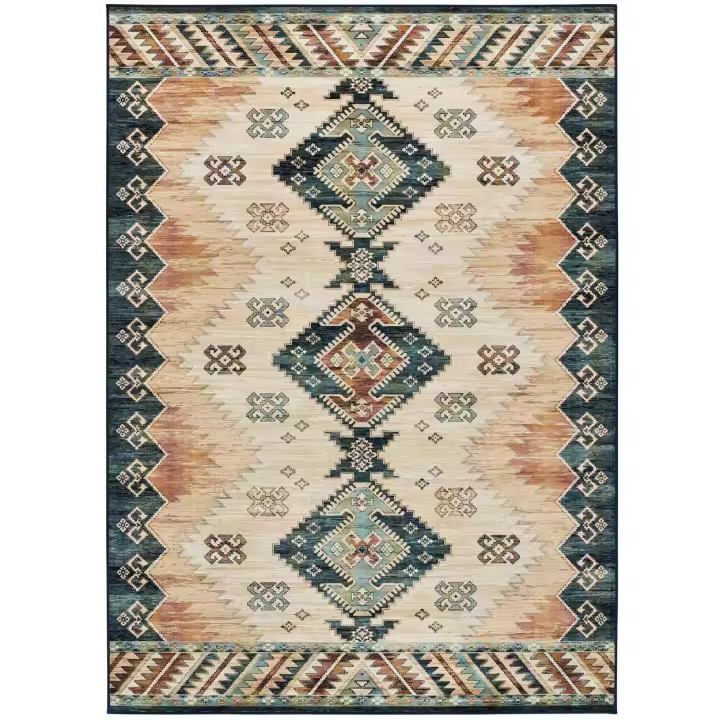 ATTICGO Alfombra de Interior Estilo Mosaico en Multicolor - Antalia 249 | 95X140, 135X195, 160X230 cm - 1