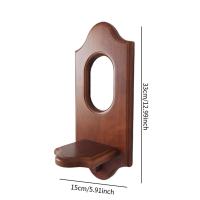 Espejo De Pared Con Soporte Para Vela Para Chimenea Entrada Dormitorio Marco De Madera Decorativo Para Sala De Estar Estilo Rústico - details 5