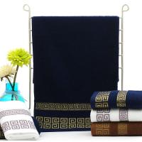 Toalla De Baño Grande De Algodón 70x140cm Bordada Lujo Sobredimensionada Marrón Azul Blanco Regalo Conjunto De Toallas Absorbente Y Secado Rápido - details 4