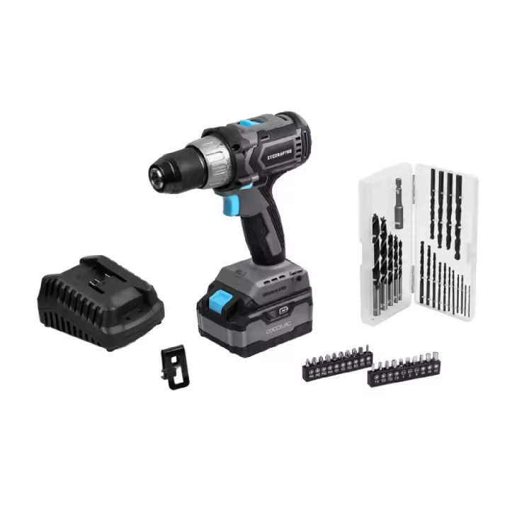 Taladro atornillador perforador con batería de 20 V y 4.000 mAh con motor DC Brushless 4819 con tecnología sin escobillas, velocidad sin carga de 0-550 / 0-2. - 1