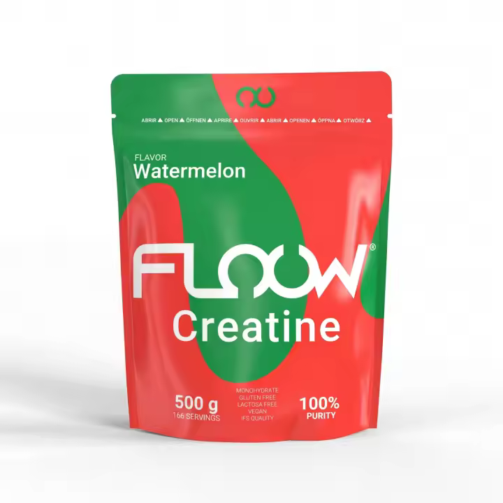 FLOOW Creatina Monohidratada Sabor Sandía 500g (166 Dosis) | Polvo Puro Micronizado 200 Mesh sin Azúcar | Suplemento Deportivo para el Rendimiento Físico - 1