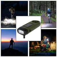 Linterna LED De Sobrevivencia Recargable Para Pesca Navegación Senderismo Con Solar Panel Y Generador De Manivela Emergencia - details 12