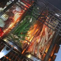 Cesta De Barbacoa En Acero Inoxidable Con Red De Alambre Para Asado Al Aire Libre Cesta De Grill Portátil Para Camping Funciona Como Relleno De 3-5 Personas - details 3
