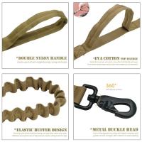 Correa Táctica Para Perros De Medio Y Pequeño Tamaño Con Control De Doble Mano Y Línea Elástica Ajustable Con Desenganche Rápido Para Entrenamiento Y Salidas Al Aire Libre - details 1