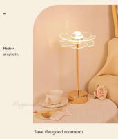 Lámpara De Mesa Retro Dorada Con Mariposa De Acrílico Luz De Noche LED Para Decoración De Habitación Y Sala De Estar Luz De Lectura Ajustable Con Botón De Presión - details 10