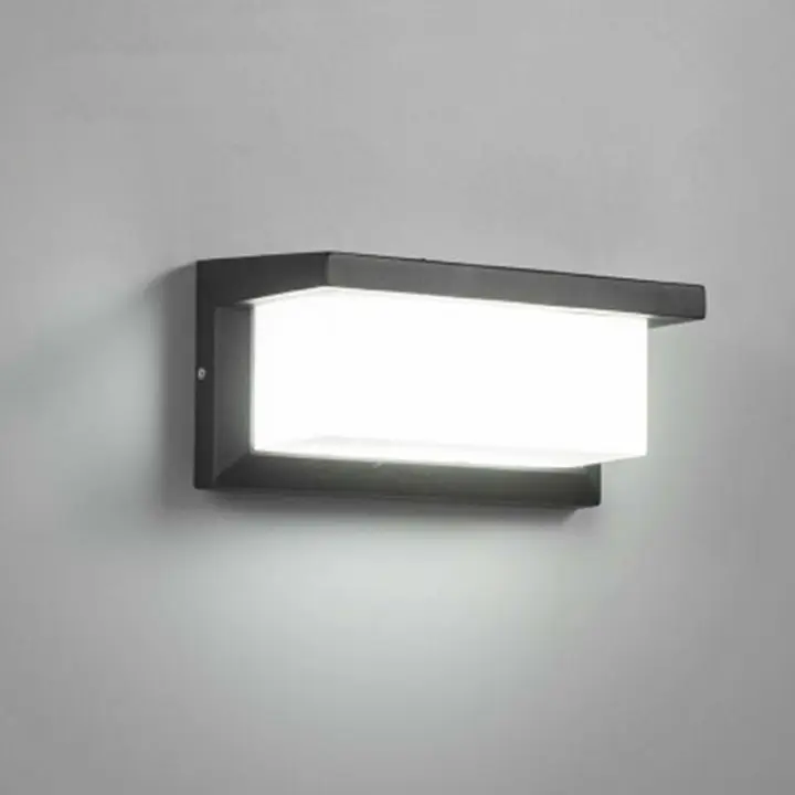 Luz de pared moderna para exteriores Led 12W impermeable Ip65 iluminación de aluminio antracita luz decorativa para patio jardín patio cerca del camino de la pared - 1