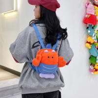 Manta Ray Plush Backpack Peluche De Ballena Y Tortuga Bolsa De Hombro De Animal Marítimo Juguete De Vida Marina Kawaii Regalos De Cumpleaños - details 3