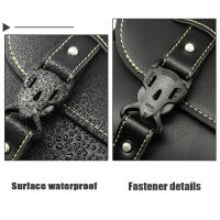 Bolsa De Sillín Para Motocicleta Impermeable De PU Cuero Con Hebilla De Desbaste Universal Para Harley Dyna Sportster XL883 Estilo Punk - details 8