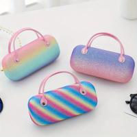 Estuche De Gafas Color Block Rainbow Y2K Estilo Cool Y Lindo Con Manija Caja De Almacenamiento Para Joyería Y Lentes Bolsa De Mano Unisex - details 0
