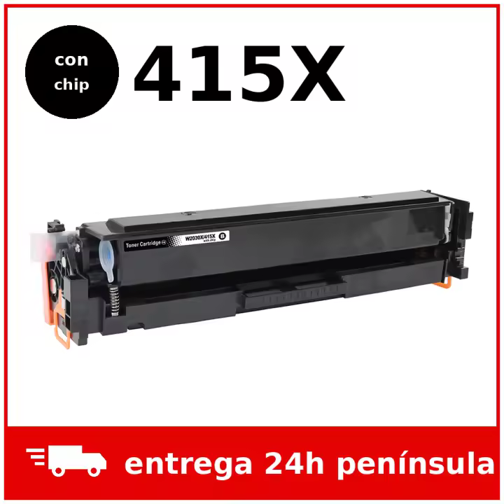 Tóner Compatible HP 415X W2030X Negro Alta Capacidad CON CHIP 7.500 páginas – Color LaserJet Pro M454dn M454dw MFP M479dw M479fdn M479fdw M479fnw - 1