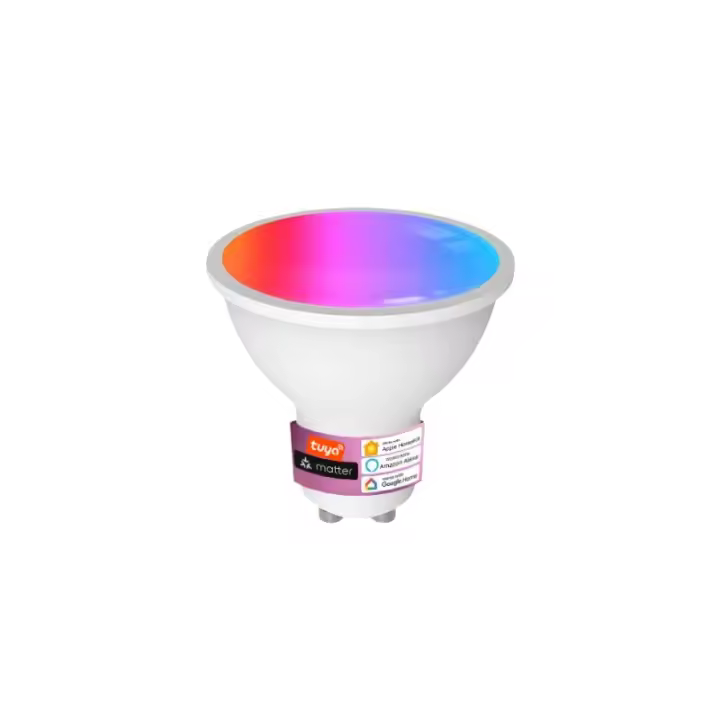 Bombilla LED Inteligente WiFi Tuya GU10 Cambio De Color 3000K-6000K Dimmable Compatible Con Apple Homekit Control Remoto - 1