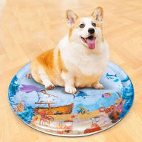 Alfombra De Juego Sensorial De Agua Para Gatos Y Perros Inflable Gruesa Con Sensación De Mar Para Refrescar Al Animal - details 2