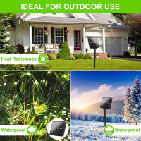 Luz De Cadena Solar De 300LED Con 8 Modos De Iluminación Impermeable Para Árbol Jardín Patio Alambre De Cobre Luz De Hadas - details 7