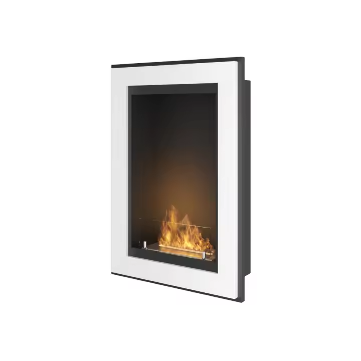 Chimenea de Bioetanol empotrada Frame 550 SimpleFire Blanca con Cristal - 1