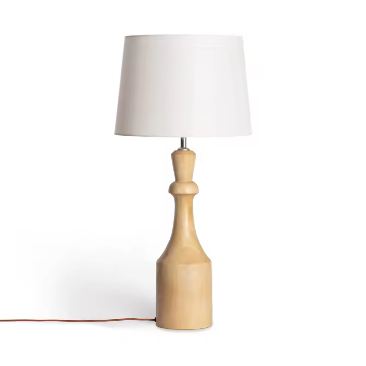 Ledkia Lámpara de Mesa Madera Marala ILUZZIA Blanco Viejo - 1