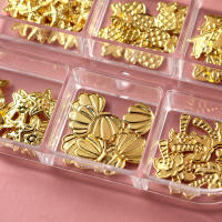 6Grillas De Lujo Para Uñas Con Encantos De Océano Con Delfín Y Estrella De Mar Diseño De Hawaii Figuras De Metal Dorado Accesorios De Arte De Manicura - details 6