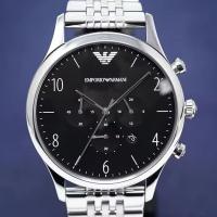 Reloj Hombre - Cronógrafo de Cuarzo Suizo, Caja 42mm Acero Inoxidable, Correa Acero/Piel - Modelo AR1863 - details 2