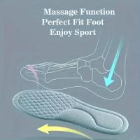 1par De Plantillas Deportivas 5D Invisibles Para Hombre Y Mujer Con Suela Suave Y Almohadilla Completa Para Absorber Choques - details 2