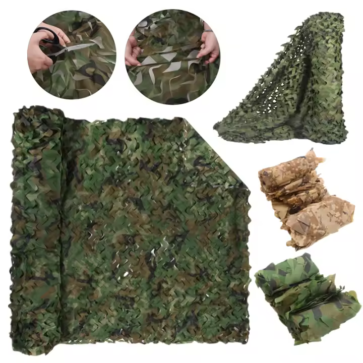 Malla De Camuflaje Para Caza Malla De Jardín Para Carpa Apariencia De Desierto Verde Negro Blanco Azul Color De Selva Para Automóvil - 1
