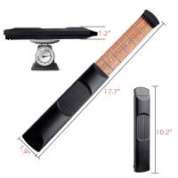 Guitarra De 6 Cuerdas Y 6 Frets Modelo Portátil De Bolsillo Entrenador De Acordes Madera De Sapele Herramienta De Práctica Para Principiantes Negro - details 3