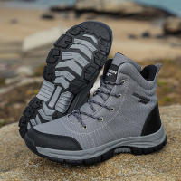 Botas De Invierno Para Hombre Con Piel Fuerte Antideslizante Impermeable Altura Del Tacón Medio Cordones Material De Suela De Goma - details 5