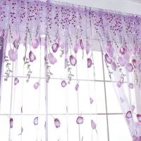 Cortinas De Voile Tulle 100x200cm Patrón De Tulipán Transparente Para Dormitorio Sala De Estar Balcón Cocina Cortina Solánea - details 23