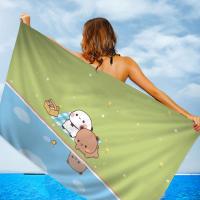 Toalla De Playa Absorbente Y Secado Rápido De Microfibra Panda Cartoon Bubududu Suave Para Yoga Natación Senderismo Toalla De Baño Rectangular Tamaño 76x182 Cm - details 3