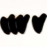 Black Obsidian Gua Sha Facial Herramienta De Cuidado De La Piel Massajeador De Piedra Mineral Natural Para Ojos Cabeza Y Cuerpo - details 5