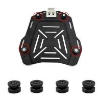 4pcs Soporte Universal Para Maletero De Motocicleta Aluminio Espaciadores Para Hebilla Y Base Placa De Plástico Para Casco Y Equipaje - details 0