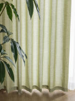 Cortinas De Matcha Verde Japonés Para Primavera Y Verano Cortinas De Lino Transparentes Cortinas Opacas Lujo Para Dormitorios Estilo Moderno 100% Poliéster Sin Funda - details 8