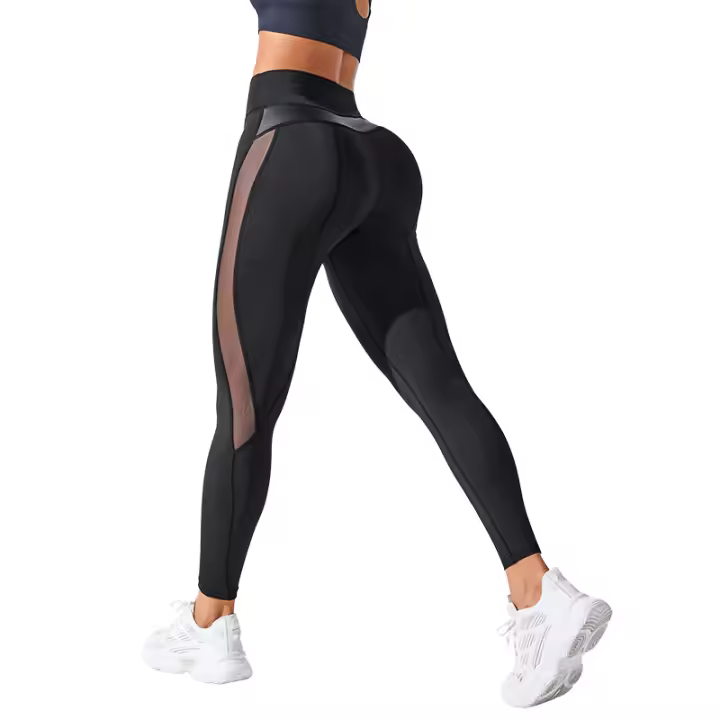 Leggings De Yoga Para Mujer Levantador De Glúteos Cintura Alta Secado Rápido Pantalones Deportivos Con Cinta Elástica Trousers De Ejercicio - 1