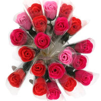 Rosa con pétalos de jabón para un baño relajante y aromático. Regalo original para eventos, cumpleaños, Navidad, día de la Madre, San Valentín... - Mamá Manuela - details 1