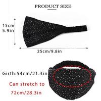 Diadema de strass lisa, banda elástica ancha para el pelo, cinta deportiva para yoga y accesorios femeninos - details 2