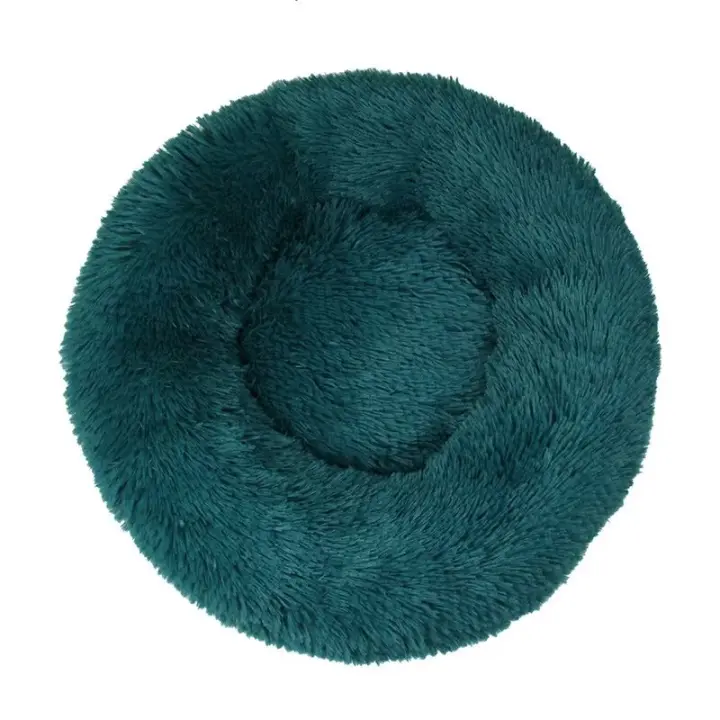 Cama para Gatos, Cojín Esponjoso, Suave y Lavable para Perros y Gatos (Verde Oscuro, 50 cm), Sunny - 1