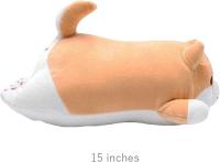 Almohada de peluche de Perro Shiba Inu, Lindo Muñeco de peluche de Corgi Akita, Gift de San Valentín, Navidad, Sillón, Ojo Redondo, 15" - details 4