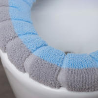 Cubierta De Asiento De Inodoro Térmica Y Lavable Suave Para Baño Eco-amigable No Desechable Material De Acrílico - details 0