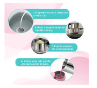 Kit De Velas DIY Con Herramientas Para Fabricación De Velas Incluye Termómetro Cuchara De Mezcla Y Pote De Cera De Acero Inoxidable Suministros Para La Creación De Velas - details 5