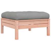 vidaXL Taburete de jardín con cojín madera de pino impregnada Marrón pino, Douglas natural, Impregnado natural Conjunto Terraza Muebles Jardín Exterior Juego de Muebles de jardín Mueble Jardín Exterior Muebles de Salon Exterior - details 1