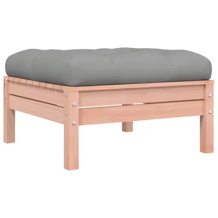 vidaXL Taburete de jardín con cojín madera de pino impregnada Marrón pino, Douglas natural, Impregnado natural Conjunto Terraza Muebles Jardín Exterior Juego de Muebles de jardín Mueble Jardín Exterior Muebles de Salon Exterior - 1