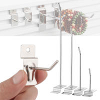 5Pcs Gancho De Exhibición Multifuncional Soporte De Almacenamiento Colgante Para Tienda De Al Por Menor Adecuado Para Estantes De Pegatinas Material De Hierro - details 2