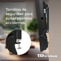 Soporte de TV pared inclinable de bajo perfil para pantallas de 14 a 43 pulgadas. VESA máximo de 200 x 200 mm - TD Systems P20X25T22 - details 4