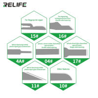 RELIFE RL-101B Conjunto De 8 En 1 Mango De Hoja Para Reparación De Placas Base De Teléfonos Móviles BGA Eliminador De Pegamento Herramienta De Escáner - details 8