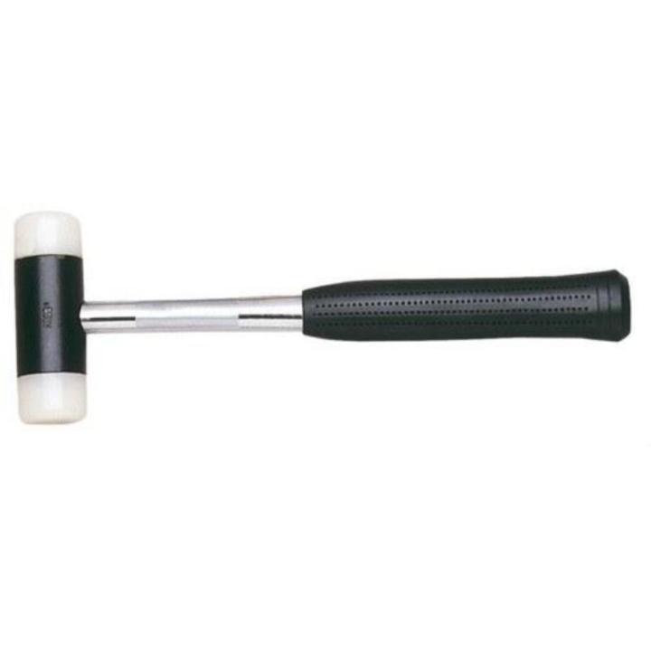 Maza Boca Nylon 28mm Avec Manche Acier Et Poignée Caoutchouc - Maillet Pointe Nylon