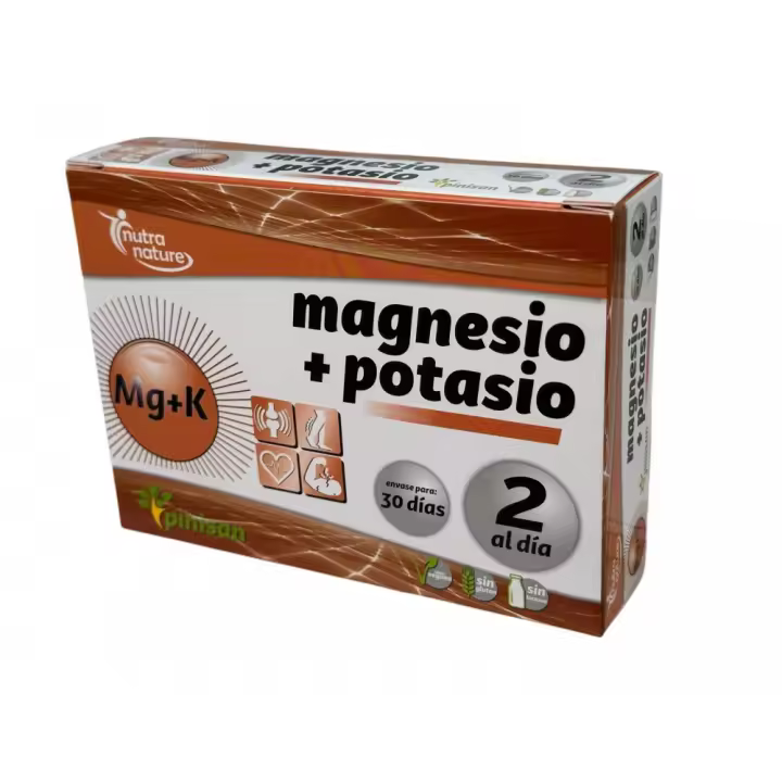 Magnesio + Potasio +B6 de 60 Comprimidos de Pinisan - 1