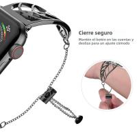 Correa De Acero Inoxidable Compatible Con Apple Watch Para Mujeres Estilo Metalico Versátil Para Modelos De 38mm 40mm 41mm 42mm 44mm 45mm - details 9