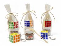 Lote de 10/15 regalos para niñas niños tarritos de Nutella con cucharita de madera y cuaderno mágico para dibujar en bolsa de regalo lazo color champan regalos para niñas niños cumpleaños comuniones bodas regalos originales para niños - details 9