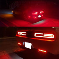 2Pcs Luz De Freno Trasera LED Para Dodge Challenger 2015-2021 Reflector OEM:68211188AA ABS/LED Rojo Funciona Como Luz De Fondo - details 7