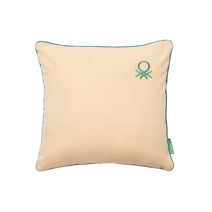 COJÍN 45X45CM 300GR 100% ALGODÓN BEIGE RAINBOW BENETTON - 1