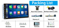 Reproductor Multimedia Para Coche 7 Pulgadas Pantalla Táctil HD 2 Din Con Cámara Trasera Bluetooth Navegación 2 Entradas USB AUX Compatible Con CarPlay Y Android Auto - details 11